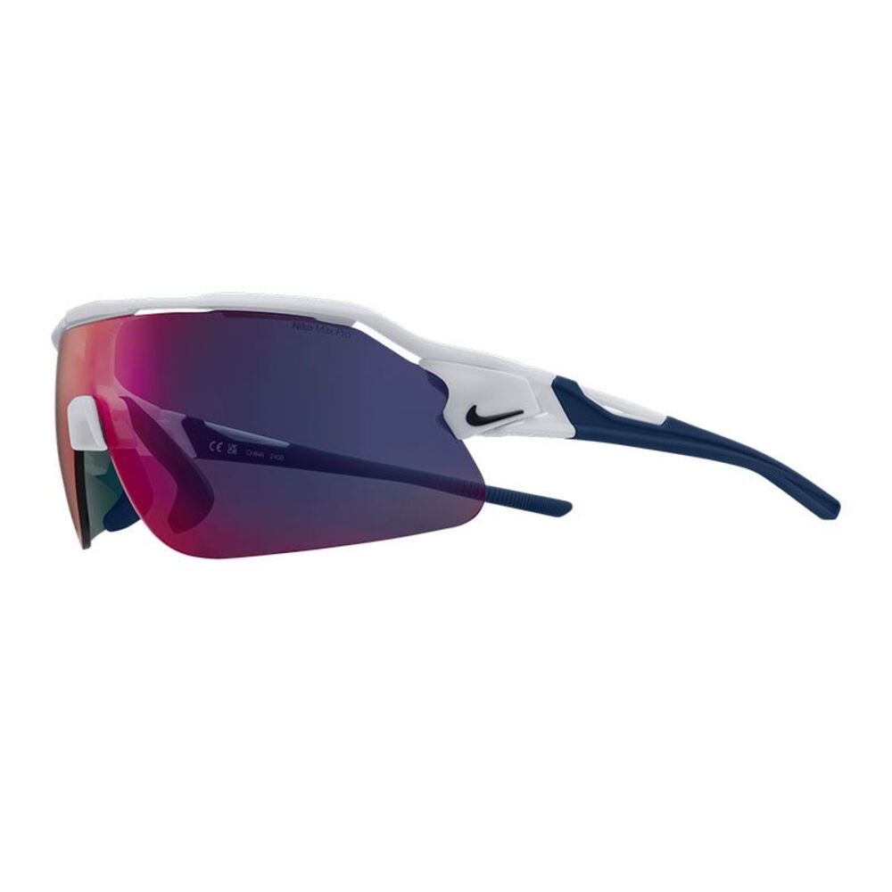 Nike Sunglasses Shield Semi Rim, White Frame and Blue Gradient Lens